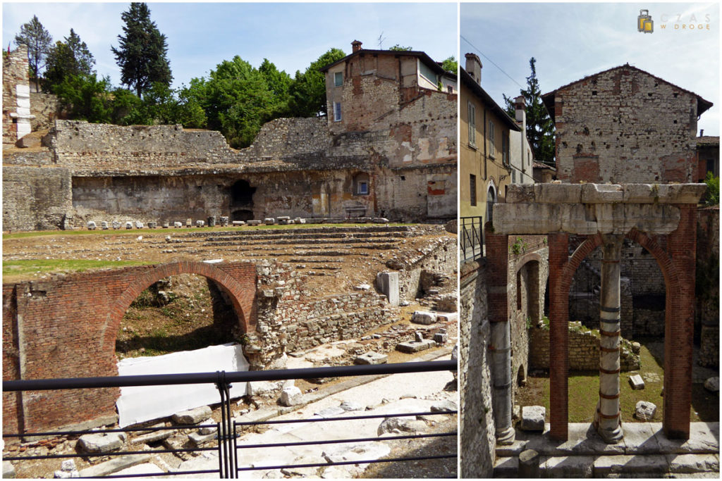 Fragmenty amfiteatru i okolicznych zabudowań wkomponowane w istniejącą tkankę miejską :)