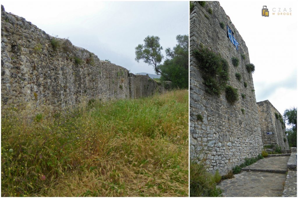 Wnętrze murów zamku Gardiki / Wejście do zamku Kasiopi