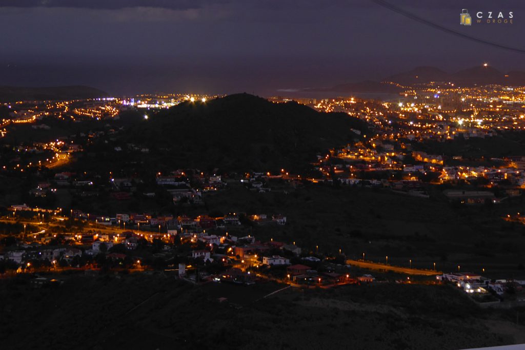Wieczorny widok ze szczytu Pico de Bandama