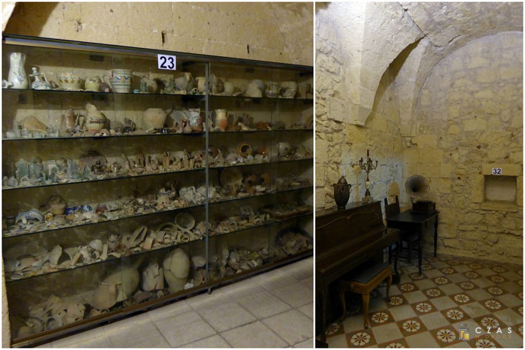 Museo Faggiano - pozostałości po wykopaliskach / byłe cele klasztorne