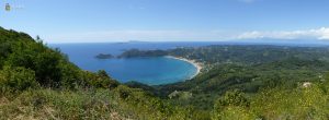 Panorama Korfu w okolicach Agios Georgios Pagon