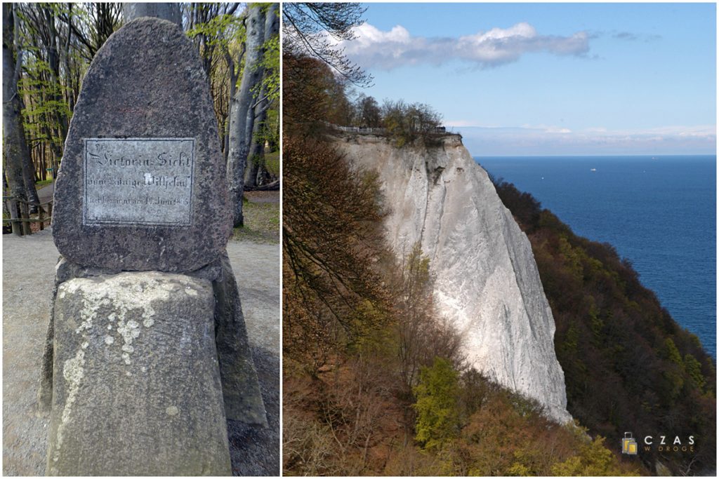 Obelisk przy Victoriasicht i widok na Königsstuhl.