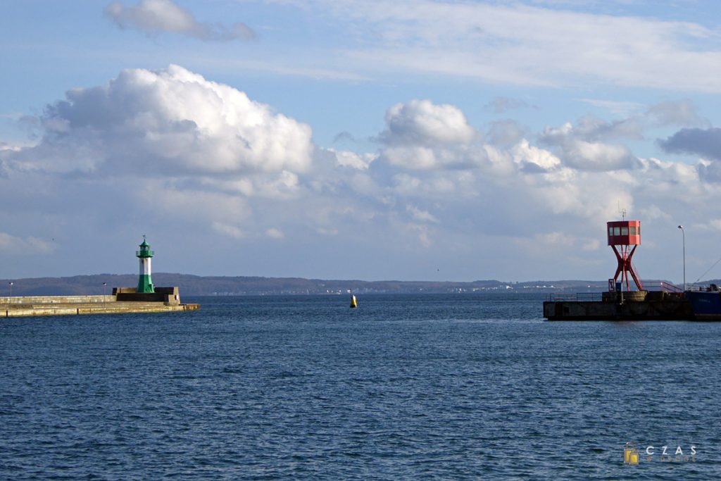 Latarnie u wyjścia z portu w Sassnitz