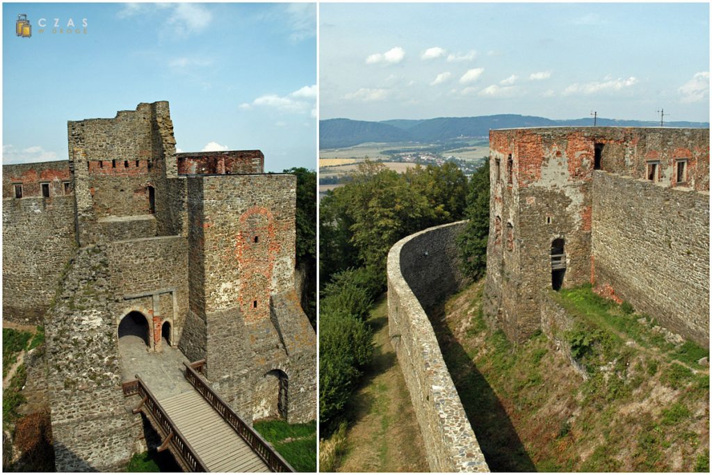 Najwyższa część zamku widziana z wieży widokowej