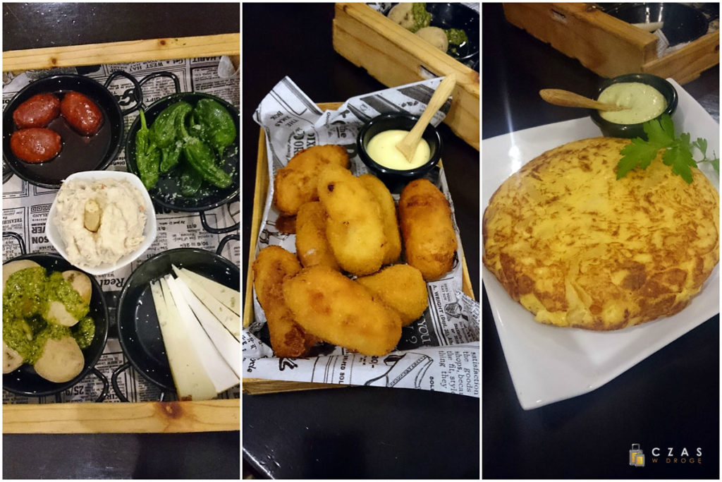 Zestaw tapasów / Krokiety rybne / Tortilla Zestaw tapasów / Krokiety rybne / Tortilla
