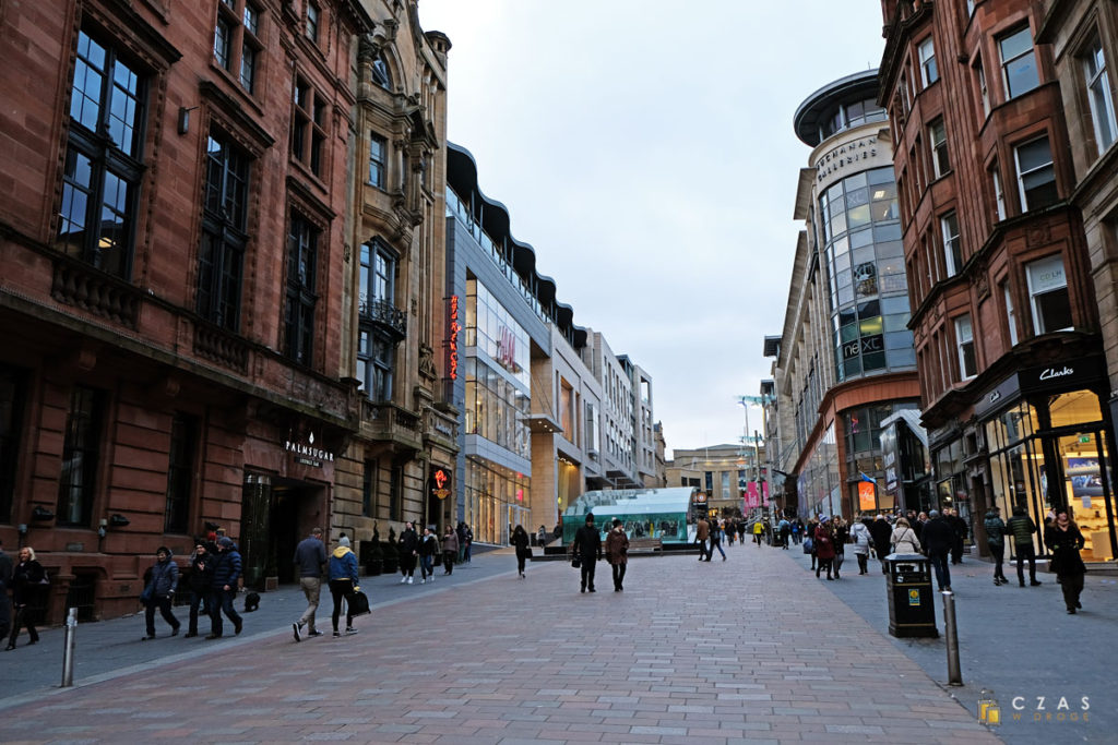 Główna handlowa ulica Glasgow - Buchanan Street
