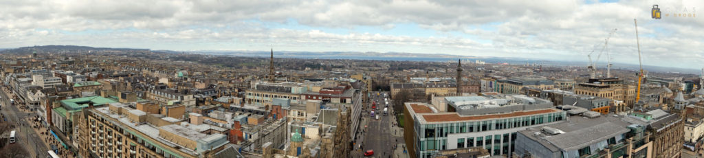 Panorama Edynburga ze szczytu Scott Monument